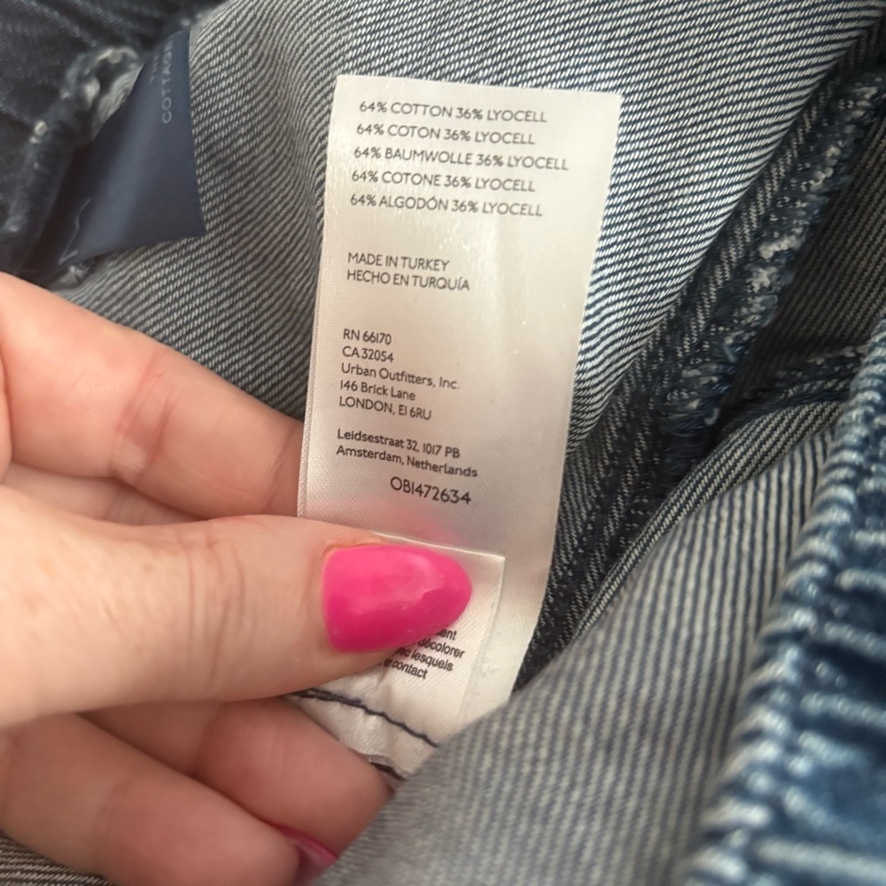 Anthropologie Pilcro Cottage Utility Jeans Drawstring Waist Pull-on Pants size M - Picture 8 of 8